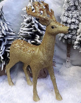 Ren decorativ auriu cu sclipici – 45x50cm